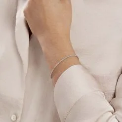 Histoire D'Or Bracelet Cacilda Maille Corde Argent Blanc 9 Histoire D'Or Bracelet Cacilda Maille Corde Argent Blanc -Boucles d'oreilles Bracelet Soldes FABFBW0934 model0