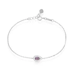 Histoire D'Or Bracelet Tania Argent Blanc Pierre De Synthese Et Oxyde De Zirconium