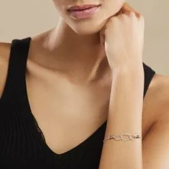 Histoire D'Or Bracelet Oswald Argent Blanc Pierre De Synthese -Boucles d'oreilles Bracelet Soldes FABFBXN003 model0