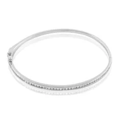 Histoire D'Or Bracelet Jonc Laurianne Argent Blanc Oxyde De Zirconium