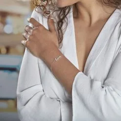 Histoire D'Or Bracelet Elly Argent Blanc Oxyde De Zirconium -Boucles d'oreilles Bracelet Soldes FABFBZW025 model0