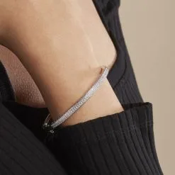 Histoire D'Or Bracelet Jonc Clélya Argent Blanc Oxyde De Zirconium -Boucles d'oreilles Bracelet Soldes FABFBZW026 model1