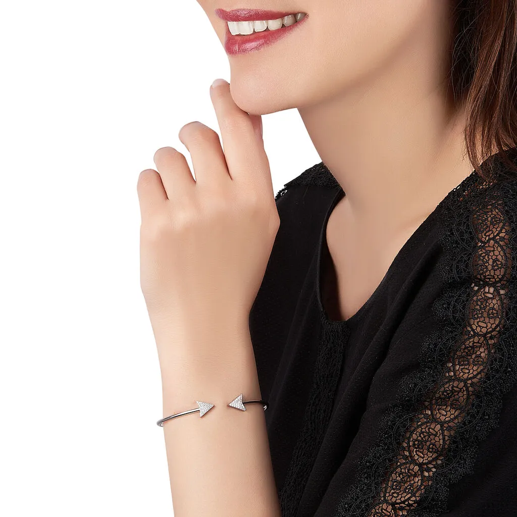 Histoire D'Or Bracelet Jonc Deva Argent Blanc Oxyde De Zirconium 6 Histoire D'Or Bracelet Jonc Deva Argent Blanc Oxyde De Zirconium – Image 4