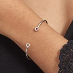 Histoire D'Or Bracelet Jonc Danae Argent Blanc Oxyde De Zirconium -Boucles d'oreilles Bracelet Soldes FABFBZW04T model1