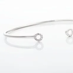 Histoire D'Or Bracelet Jonc Danae Argent Blanc Oxyde De Zirconium -Boucles d'oreilles Bracelet Soldes FABFBZW04T view2
