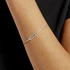 Histoire D'Or Bracelet Isabel Argent Blanc Oxyde De Zirconium -Boucles d'oreilles Bracelet Soldes FABFBZW0QE model1