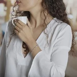 Histoire D'Or Bracelet Anka Argent Blanc Oxyde De Zirconium -Boucles d'oreilles Bracelet Soldes FABFBZW0QG model0