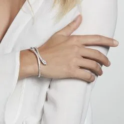 Histoire D'Or Bracelet Jonc Argent Nevarte Oxydes De Zirconium -Boucles d'oreilles Bracelet Soldes FABFBZW0WJ model0