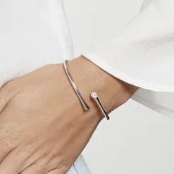 Histoire D'Or Bracelet Jonc Vivo Argent Oxyde De Zirconium -Boucles d'oreilles Bracelet Soldes FABFBZW0X7 model1