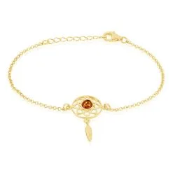 Histoire D'Or Bracelet Argent Doré Lona Ambre