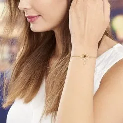 Histoire D'Or Bracelet Argent Doré Lona Ambre -Boucles d'oreilles Bracelet Soldes FABFJIY001 model0