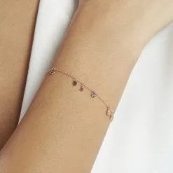 Histoire D'Or Bracelet Fares Argent Rose Spinelle -Boucles d'oreilles Bracelet Soldes FABFRAN001 model1