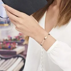 Histoire D'Or Bracelet Jonc Gravita Argent Rose -Boucles d'oreilles Bracelet Soldes FABFRW0038 model0