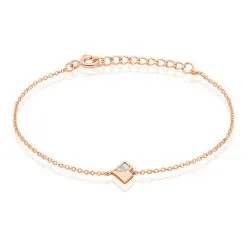Histoire D'Or Bracelet Rossana Argent Rose Pierre De Synthese