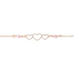 Histoire D'Or Bracelet Love Love Argent Rose Oxyde De Zirconium 7 Histoire D'Or Bracelet Love Love Argent Rose Oxyde De Zirconium -Boucles d'oreilles Bracelet Soldes FABFRZS007 view1