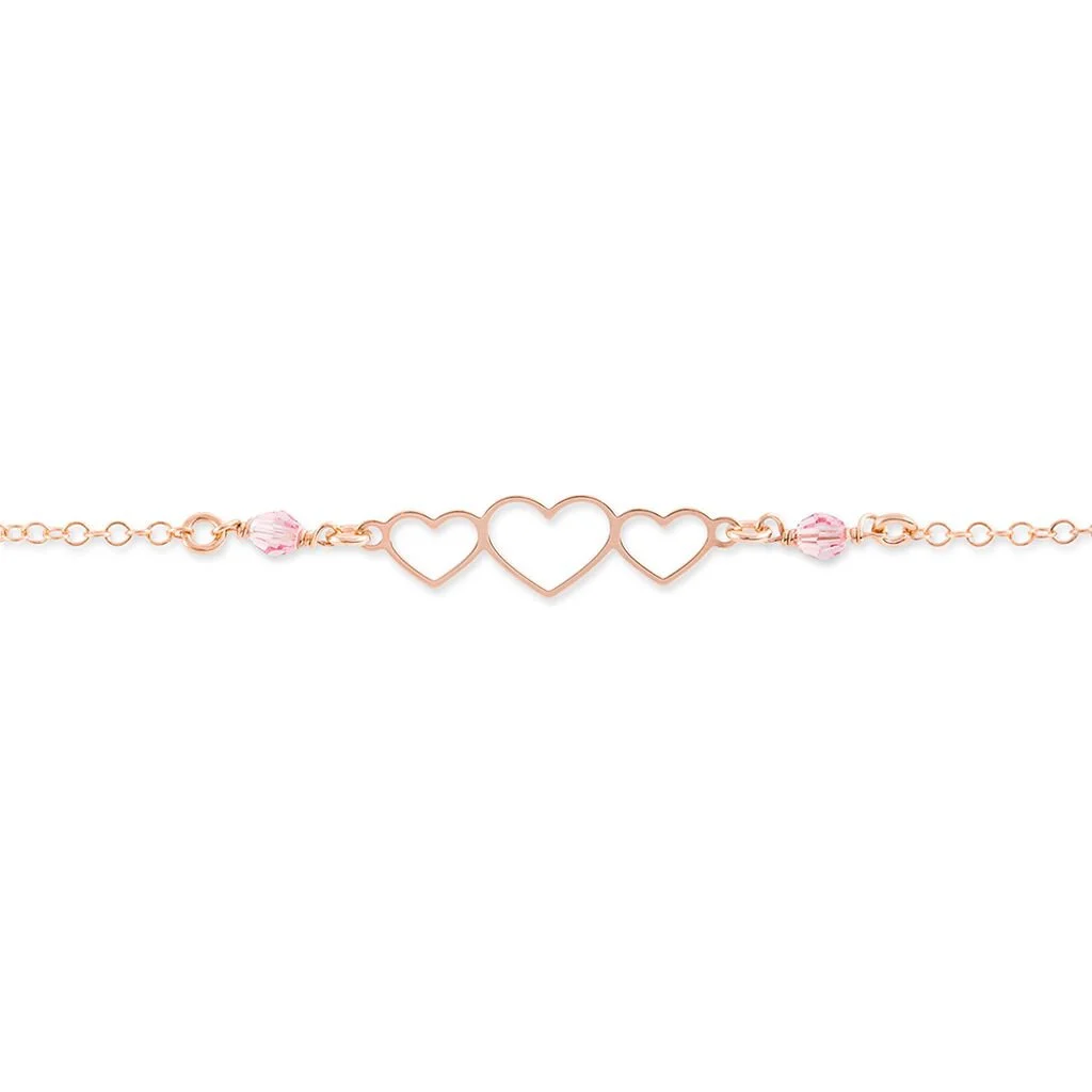 Histoire D'Or Bracelet Love Love Argent Rose Oxyde De Zirconium 4 Histoire D'Or Bracelet Love Love Argent Rose Oxyde De Zirconium – Image 2