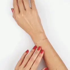 Histoire D'Or Bracelet Love Love Argent Rose Oxyde De Zirconium 8 Histoire D'Or Bracelet Love Love Argent Rose Oxyde De Zirconium -Boucles d'oreilles Bracelet Soldes FABFRZS007 view2