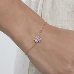 Histoire D'Or Bracelet Nelig Argent Rose Oxyde De Zirconium 9 Histoire D'Or Bracelet Nelig Argent Rose Oxyde De Zirconium -Boucles d'oreilles Bracelet Soldes FABFRZS019 model1