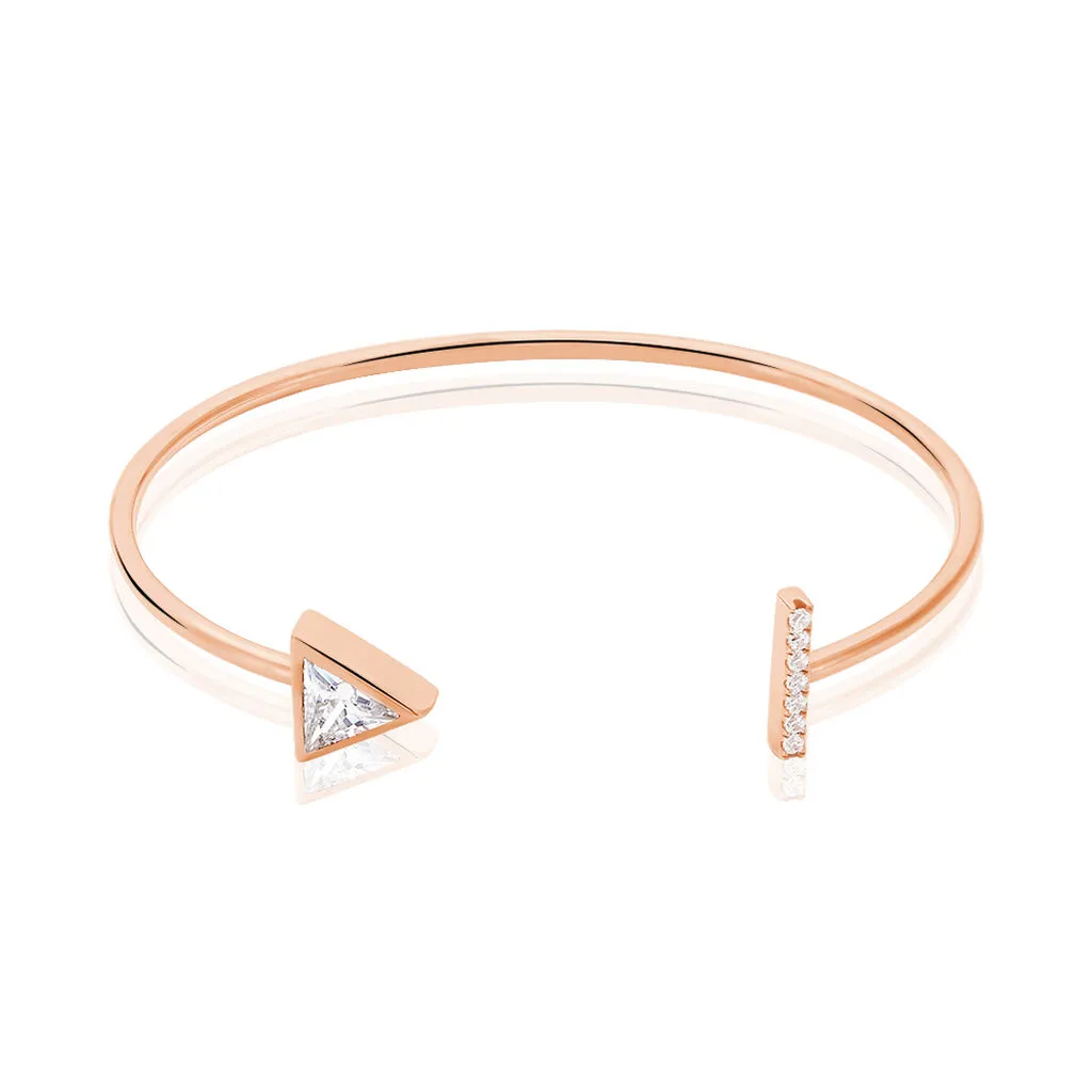 Histoire D'Or Bracelet Jonc Smita Argent Rose Oxyde De Zirconium 3 Histoire D'Or Bracelet Jonc Smita Argent Rose Oxyde De Zirconium