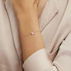 Histoire D'Or Bracelet Anne-lise Argent Rose Oxyde De Zirconium -Boucles d'oreilles Bracelet Soldes FABFRZW141 model1