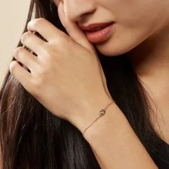 Histoire D'Or Bracelet Jannea Argent Rose Oxyde De Zirconium -Boucles d'oreilles Bracelet Soldes FABFRZW142 model0