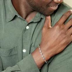 Histoire D'Or Bracelet Carrus Argent Blanc 12 Histoire D'Or Bracelet Carrus Argent Blanc -Boucles d'oreilles Bracelet Soldes FABHBW0234 model1