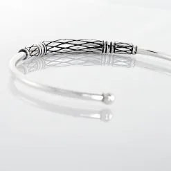 Histoire D'Or Bracelet Jonc Mike Argent Blanc -Boucles d'oreilles Bracelet Soldes FABHBW0279 view2