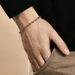 Histoire D'Or Bracelet Maille Argent Carrus -Boucles d'oreilles Bracelet Soldes FABHBW0316 model0