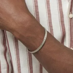 Histoire D'Or Bracelet Jonc Oscaro Argent Gris -Boucles d'oreilles Bracelet Soldes FABHGW0004 model1