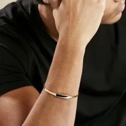 Histoire D'Or Bracelet Jonc Plaqué Or Jaune Tamiko -Boucles d'oreilles Bracelet Soldes FABHJW0003 model0