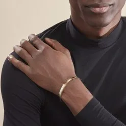 Histoire D'Or Bracelet Jonc Plaqué Or Jaune Tamiko -Boucles d'oreilles Bracelet Soldes FABHJW0003 model1