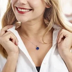 Histoire D'Or Collier Argent Blanc Zea Lapis Lazulis -Boucles d'oreilles Bracelet Soldes FACFB5B002 model0