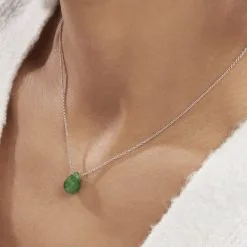 Histoire D'Or Collier Alvena Argent Blanc Rhodié Malachite Vert -Boucles d'oreilles Bracelet Soldes FACFBAV007 model1