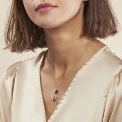 Histoire D'Or Collier Rislane Argent Blanc Ambre -Boucles d'oreilles Bracelet Soldes FACFBID178 model0