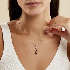 Histoire D'Or Collier Argent Blanc Milliana Ambre -Boucles d'oreilles Bracelet Soldes FACFBIM164 model0