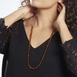 Histoire D'Or Collier Sautoir Argent Vaneng Ambre -Boucles d'oreilles Bracelet Soldes FACFBIY209 model1