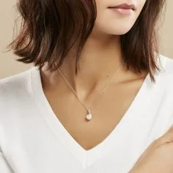 Histoire D'Or Collier Albine Argent Blanc Perle De Culture Et Oxyde De Zirconium -Boucles d'oreilles Bracelet Soldes FACFBU2155 model0