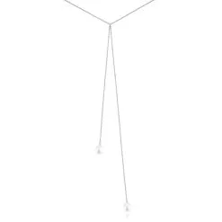 Histoire D'Or Collier De Dos Indigo Argent Perle De Culture