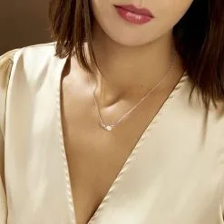 Histoire D'Or Collier Aron Argent Blanc Perle De Culture Blanc -Boucles d'oreilles Bracelet Soldes FACFBUW148 model0