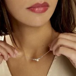 Histoire D'Or Collier Aron Argent Blanc Perle De Culture Blanc -Boucles d'oreilles Bracelet Soldes FACFBUW148 model1