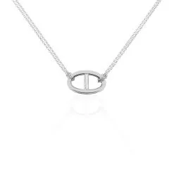 Histoire D'Or Collier Abdon Argent Blanc