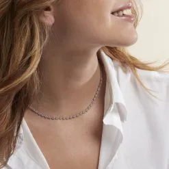 Histoire D'Or Collier Ashlee Argent Blanc 7 Histoire D'Or Collier Ashlee Argent Blanc -Boucles d'oreilles Bracelet Soldes FACFBW01EW model0