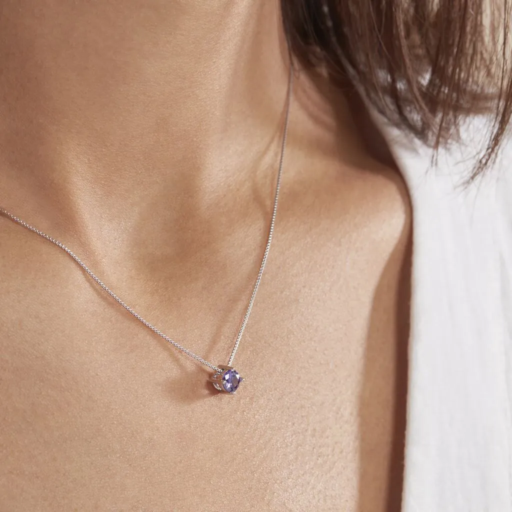 Histoire D'Or Collier Dwight Argent Blanc Oxyde De Zirconium Violet 6 Histoire D'Or Collier Dwight Argent Blanc Oxyde De Zirconium Violet – Image 4