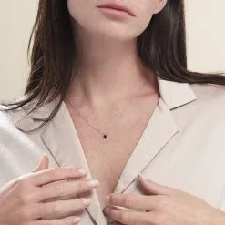 Histoire D'Or Collier Lylwenn Argent Blanc Oxyde De Zirconium Noir -Boucles d'oreilles Bracelet Soldes FACFBZN093 model0