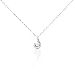 Histoire D'Or Collier Indian Drop Argent Blanc Oxyde De Zirconium