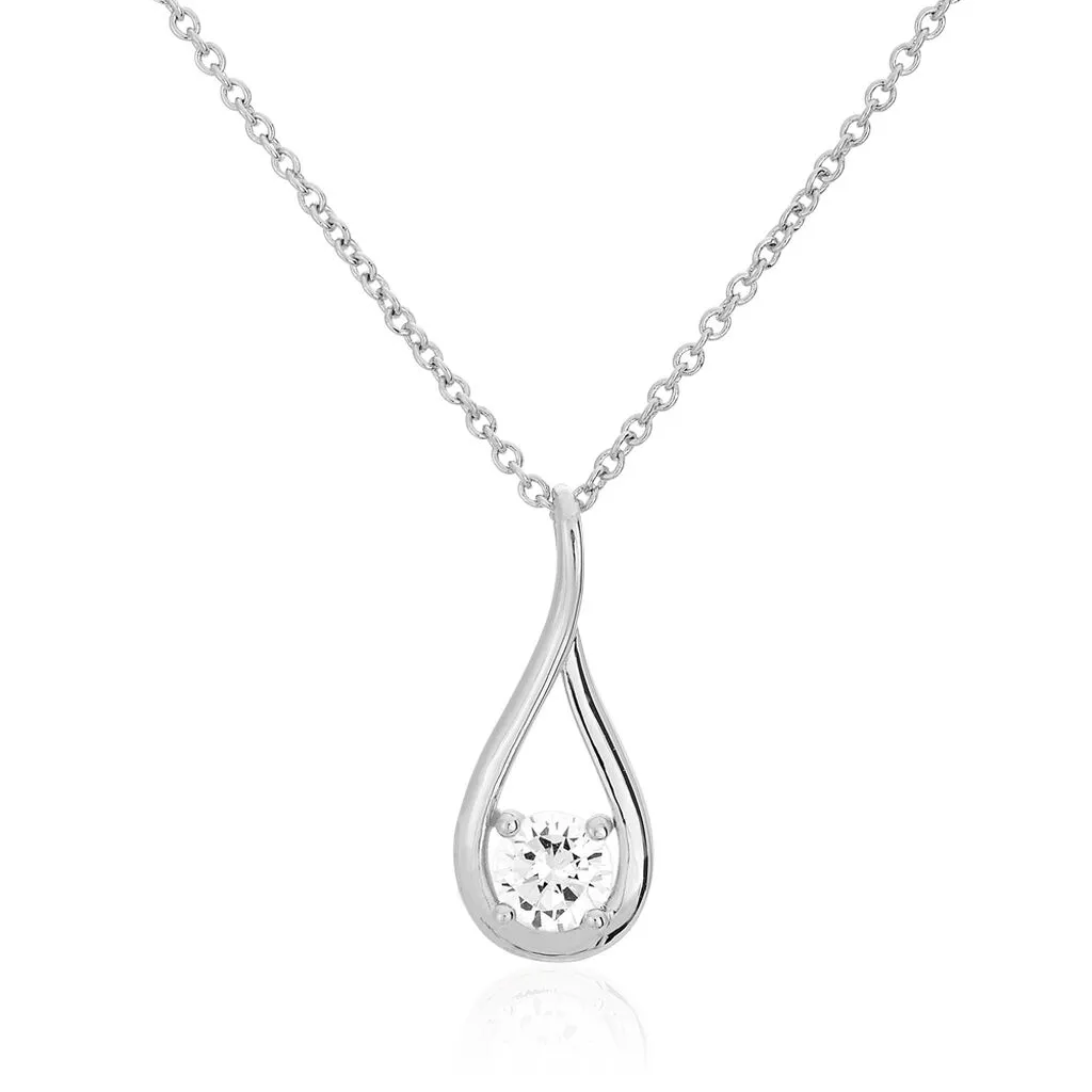Histoire D'Or Collier Paloma Argent Blanc Oxyde De Zirconium 3 Histoire D'Or Collier Paloma Argent Blanc Oxyde De Zirconium