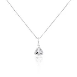 Histoire D'Or Collier Amantine Argent Blanc Oxyde De Zirconium