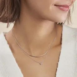 Histoire D'Or Collier Ruth Argent Blanc Oxyde De Zirconium -Boucles d'oreilles Bracelet Soldes FACFBZW14Z model0