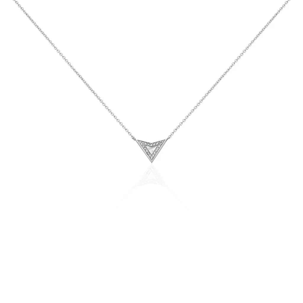 Histoire D'Or Collier Moric Argent Blanc Oxyde De Zirconium Nacre 3 Histoire D'Or Collier Moric Argent Blanc Oxyde De Zirconium Nacre