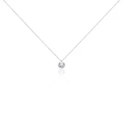 Histoire D'Or Collier Havoise Argent Blanc Oxyde De Zirconium